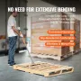 Pallet Buster, 127 cm Handle, 907.2 kg Weight Capacity, Q235 Carbon Steel, Heavy Duty Deck Wrecker Demolition Wood Pallet Tool B