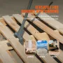 Pallet Buster, 127 cm Handle, 907.2 kg Weight Capacity, Q235 Carbon Steel, Heavy Duty Deck Wrecker Demolition Wood Pallet Tool B