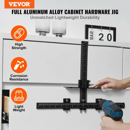 Skabshardware -jig, aluminiumslegeringskabet håndtag Jig med