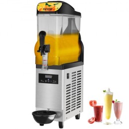 Commercial Slushy Machine, 12L / 3.2 Gal Single Bowl, 24 Cups Output, 220V 550W Stainless Steel Margarita Smoothie Frozen Drink