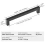 30 Pack Cabinet Pulls, 5.03in / 128mm Center to Center Slim Square Kitchen Cabinet Drawer, Stainless Steel Modern Kitchen Cupboa
