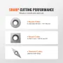 Drejebejs sæt 3 stk. Wood Working Turning Tools Carbide Steel