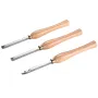Lathe Chisel Set 3PCS Wood Working Turning Tools Carbide Steel Toolbox