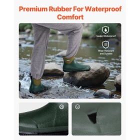 Women's Ankle Deck Boots Waterproof Anti-Slip Work Rain Boots Size 11 US