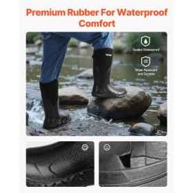 Protective Footwear for Men Neoprene Rubber Work Rain Boots  Size 9 US