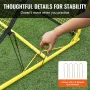 Soccer Trainer, 2-IN-1 Portable Soccer Rebounder Net, 182.9 x129.5 cm Iron Soccer Practice Equipment, Sports Football Rebounder 