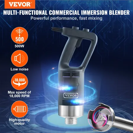 Kommerciel nedsænkning Blender Heavy Duty Hand Mixer 500W