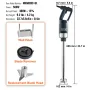 Commercial Immersion Blender, 500 Watt Heavy Duty Hand Mixer, Variable Speed Kitchen Stick Mixer with 304 Stainless Steel Blade,