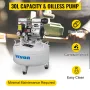 Lodret luftkompressor 6,6 gallon ultra stille oliefri