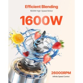 85 oz 1400W blender til smoothies fødevareforarbejdningsblender til køkken