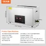 Ultralydrenser med digital timer og varmeapparat, professionel