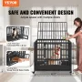 47 tommer Heavy Duty Dog Crate, uforglemmelig hundekasse