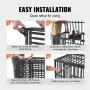 47 Inch Heavy Duty Dog Crate, Indestructible Dog Crate, 3-Door Heavy Duty Dog Kennel for Medium to Large Dogs with Lockable Whee