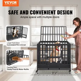 38 tommer Heavy Duty Dog Crate, uforglemmelig hundekasse