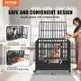 42 tommer Heavy Duty Dog Crate, uforglemmelig hundekasse