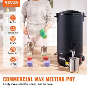 Wax Melter til stearinlys, der laver 10 liter Electric Pot Commercial eller hjemmebrug