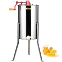 Manual Honey Extractor, 3 Frames Honey Spinner Extractor, Stainless Steel Beekeeping Extraction, Honeycomb Drum Spinner with