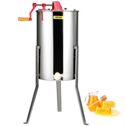 Manual Honey Extractor, 3 Frames Honey Spinner Extractor, Stainless Steel Beekeeping Extraction, Honeycomb Drum Spinner with