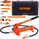 4 Ton Porta Power Kit, Portable Hydraulic Jack with 3.9 ft/1.2 m Oil Hose, Auto Body Frame Repair Kit with Storage Case for Car