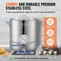Kedel af rustfrit stål, 5 gallon bryggeri, tri lag bund til øl