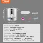 Stainless Steel Kettle, 18.9 L Brewing Pot, Tri Ply Bottom for Beer, Brew Kettle Pot, Home Brewing Supplies Includes Lid, Handle