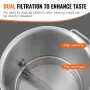 Rustfrit stål kedel, 16 gallon bryggeri gryde, tri lag bund til