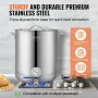 Rustfrit stål kedel, 16 gallon bryggeri gryde, tri lag bund til
