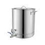 Stainless Steel Kettle, 60.6 L Brewing Pot, Tri Ply Bottom for Beer, Brew Kettle Pot, Home Brewing Supplies Includes Lid, Handle