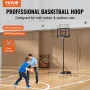 Basketball Hoop, 4-10 ft Justerbart Højde bærbart bagplade