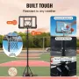 Basketball Hoop, 4-10 ft Justerbart Højde bærbart bagplade