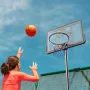 Basketball Hoop, 4-10 ft Adjustable Height Portable Backboard System, 44 inch Basketball Hoop & Goal, Kids & Adults Basketball S