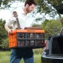Plastic Collapsible Storage Basket, 45L 3 Packs, Folding Stackable Storage Containers/Bins with Handles, Large Heavy Duty Contai