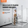 Støvbarrierepoler, 10 ft barrierepoler, støvbarrieresystem med