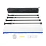 Dust Barrier Poles, 304.8 cm Barrier Poles, Dust Barrier System with 4 Telescoping Poles, Magnetic Zipper, Carry Bag and 999.7x3