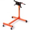 Engine Stand, 340 kg Rotating Engine Motor Stand with 360 Degree Adjustable Head, Cast Iron Motor Hoist Dolly, 4-Caster, 4