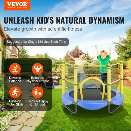 5ft trampolin til børn, 60 "indendørs udendørs trampolin med