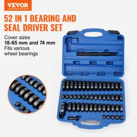 52PCS Custom Bushing Bearing & Seal Driver Set, Transmission Wheel Axle Bearing Race, Seal Driver Installer Remover, 18-65mm &