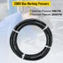Hydrulic Hose 1/2" Hydraulic Oil Hoses 50 Feet 5000 PSI Maximum Pressure