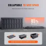 Collapsible Storage Bins with Lids, 65L 3 Packs, Folding Plastic Stackable Utility Crates with Handles, Large Heavy Duty Contain