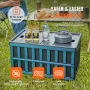 Collapsible Storage Bins with Lids, 65L 3 Packs, Folding Plastic Stackable Utility Crates with Handles, Large Heavy Duty Contain