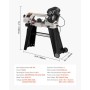 Metal Band Saw with Base, Rectangular Cutting Capacity 4 in x 6 in, Hacksaw with 550W 220V Motor, 0-45Â° Angle Adjustment,