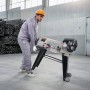 Metal Band Saw with Base, Rectangular Cutting Capacity 4 in x 6 in, Hacksaw with 550W 220V Motor, 0-45Â° Angle Adjustment,