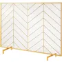 Pejsskærm Enkeltpanel, Robust Iron Mesh Pejsskærm, 980 (L) X758