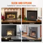 Fireplace Screen Single Panel, Sturdy Iron Mesh Fireplace Screen, 906(L) x720(H)MM Spark Guard Cover, Simple Installation, Free 