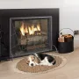 Fireplace Screen Single Panel, Sturdy Iron Mesh Fireplace Screen, 906(L) x720(H)MM Spark Guard Cover, Simple Installation, Free 