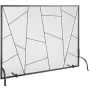 Fireplace Screen Single Panel, Sturdy Iron Mesh Fireplace Screen, 906(L) x720(H)MM Spark Guard Cover, Simple Installation, Free 