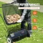 Push Lawn Sweeper, 26-inch Leaf & Grass Collector, Strong Rubber Wheels & Heavy Duty Thickened Steel, Durable to Use with Large 