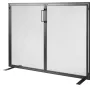 Fireplace Screen 1 Panel with Door, Sturdy Iron Mesh Fireplace Screen, 990(L) x780(H)MM Spark Guard Cover, Simple Installation, 