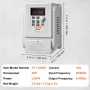 VFD 2.2KW 10A 3HP variabelt frekvensdrev til 3-fase