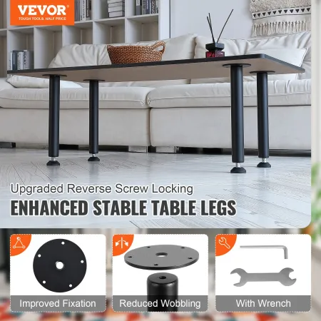 406.4MM Adjustable Desk Legs, Reinforced Steel Office Table Furniture legs Set of 4 for DIY, 1200 lbs Load Capacity Heavy Duty D